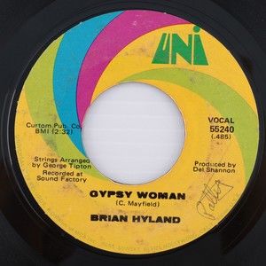 Brian Hyland – Gypsy Woman / You And Me (#2) - 45 rpm Vinyl Record 7" 55240 Mona